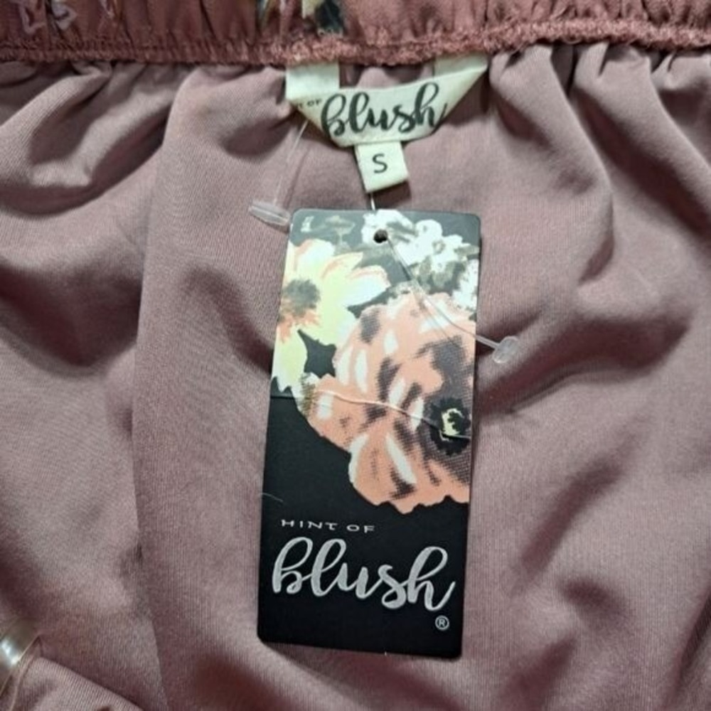 Blush Women's Romper Floral Print‎ Old Pink Long Sleeves Size Small - Picture 11 of 14